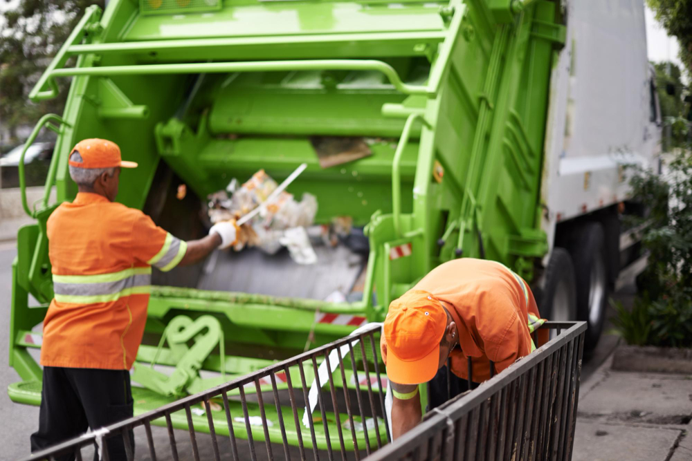 skip hire container construction site